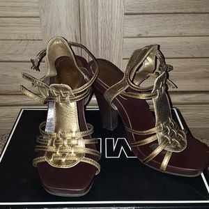 MIA bronze strappy heel sandal
